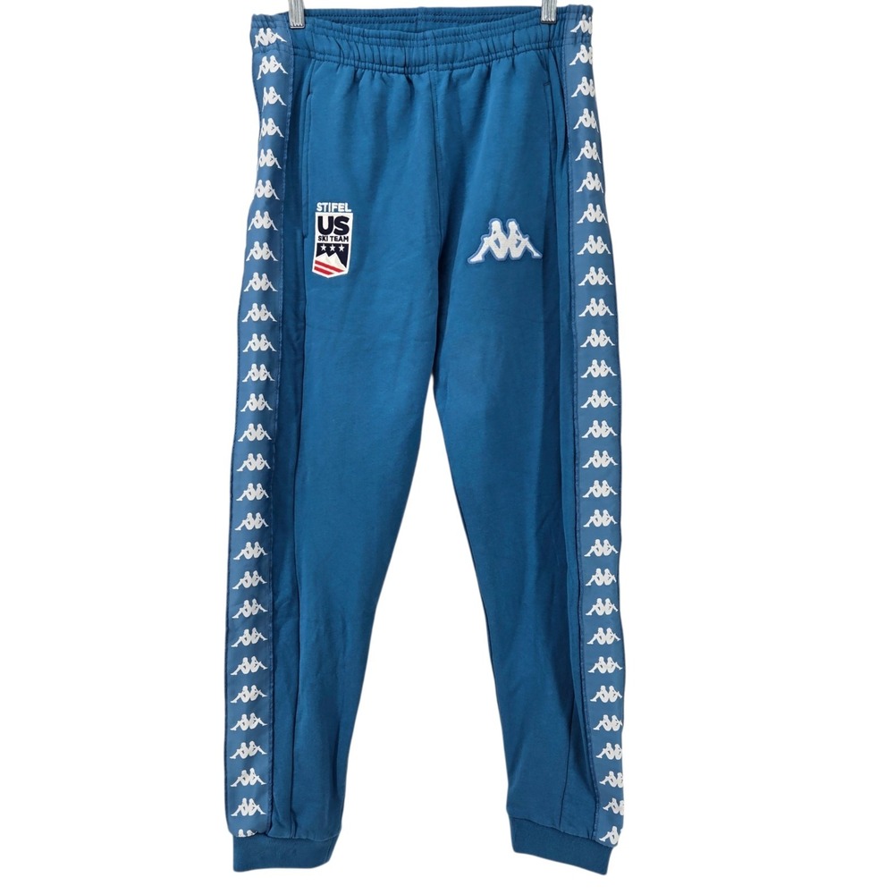 Kappa Men's Jogger Blue US Ski Team Olympics Size Small Sweatpants Pants Stifel